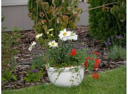 Blumenkorb Blumen Vase Gefäss Garten Terrasse Dekoration Statue Figuren