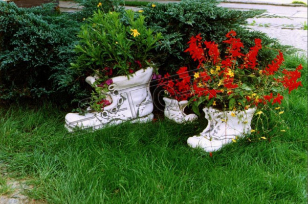 Blumenkübel Pflanz Kübel Dekoration Figur Natur Blumentöpfe Garten Vasen