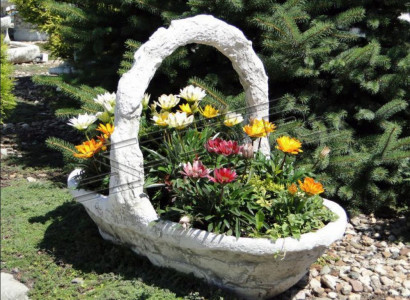Blumenkübel Pflanz Kübel Dekoration Figur Natur Blumentöpfe Vasen Garten