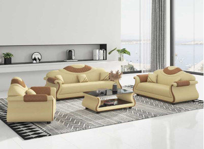 Komplette Couchgarnitur Sofagarnitur 3tlg Sofas Ledersofas Sofa Braun