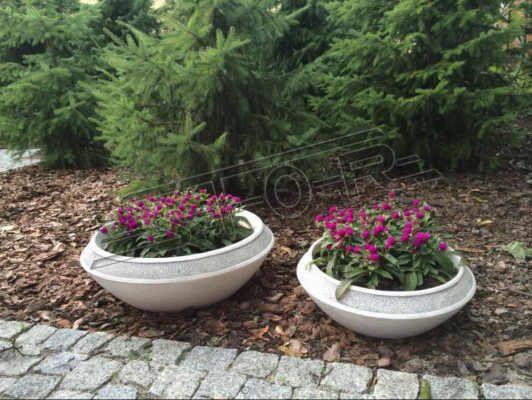 Blumenkübel Pflanz Kübel Dekoration Vasen Natur Figur Garten Blumentöpfe