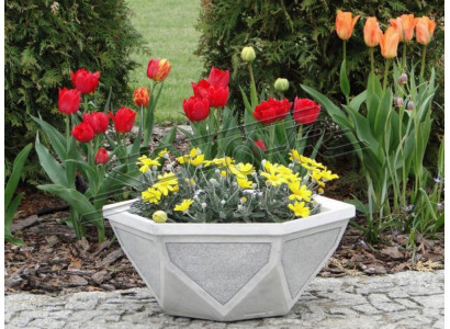 Blumenkübel Pflanz Kübel Natur Dekoration Garten Vasen Figur Blumentöpfe