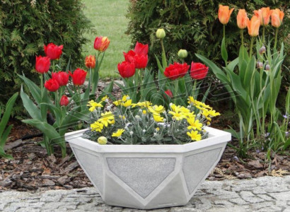 Blumenkübel Pflanz Kübel Natur Dekoration Garten Vasen Figur Blumentöpfe