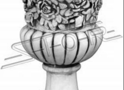 Blumenvase Blumen Kasten Garten Stein Dekoration Deko Antik Stil Blumen