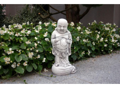 Buddha Figur Skulptur in Steinoptik. Große Skulptur für Garten Dekorative