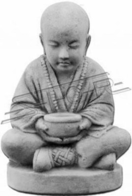 Buddha Skulptur in Steinoptik Skulptur für Garten Dekorative Figur