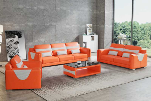 Sofagarnitur Luxus Komplette Couchgarnitur Grau Kunstleder Sofa 321
