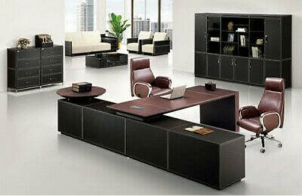 Büromöbel Einrichtung Schreibtisch Arbeitszimmer Office Komplettset 2tlg.