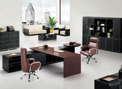 Büromöbel Einrichtung Schreibtisch Arbeitszimmer Office Komplettset 2tlg.