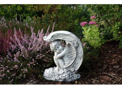 Deko Grabschmuck Grab Stein Dekoration Figur Skulptur Engel Gott Heilig