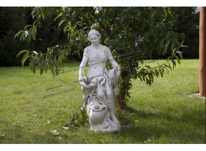 Dekoration Figur Frau Garten Designer Figuren Skulptur Weiß Skulpturen