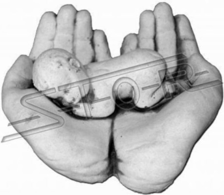 Dekoration Figur Hand Statue Baby Geborgenheit Statuen Designer