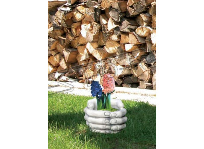 Design Blumentopf Top Planz Kübel Gefäß Töpfe Figur Dekor Hände Skulptur