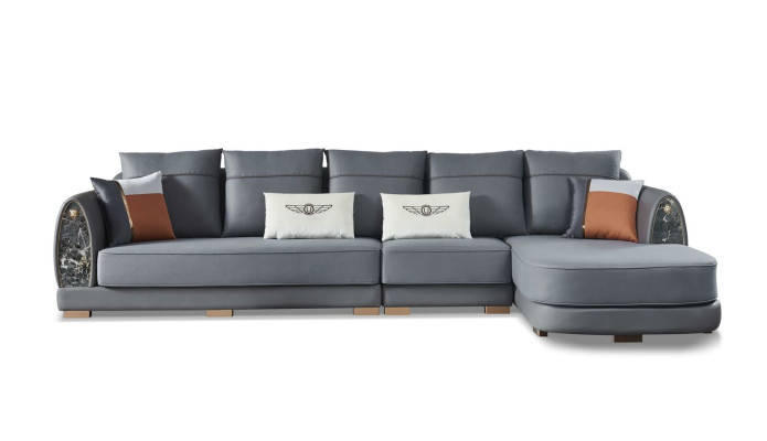 Design Ecksofa Couch Polster Leder Eck Garnitur Sofa Sitz Ecke