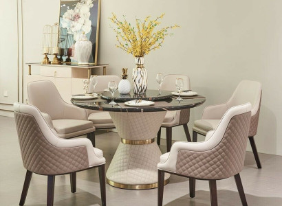 Design Holz Tisch Runder Esstisch Rund Ess Tische 130cm Luxus Klasse Wohnzimmer