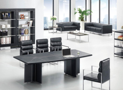 Design Konferenztisch Aktenschrank 3tlg. Set Meeting Besprechungs