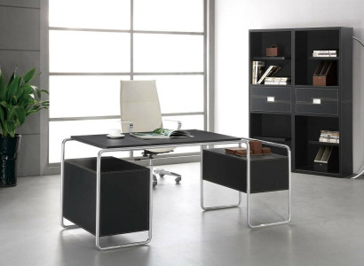 Design Luxus Möbel 3-tlg, Büro Set Schreibtisch und 2x Aktenschrank