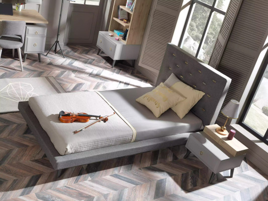 Design Nachttisch Nachtkonsole Kindernachttisch Kinderzimmer Holz Grau