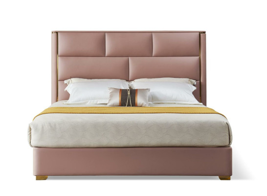 Designer Bett Schlafzimmer Betten Leder Hotel Luxus Polster Sitz Bettgestell