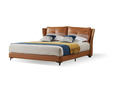 Designer Bett Schlafzimmer Betten Textil Leder Hotel Luxus Polster Stoff Sitz