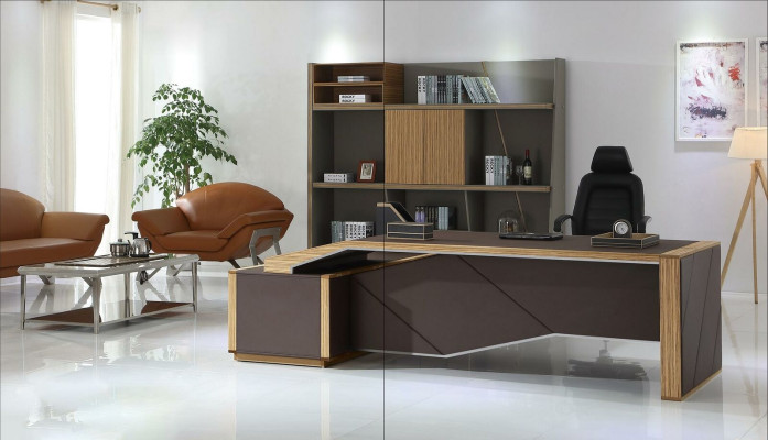 Designer Büro Arbeitzimmer Sessel Tisch Komplett Set Möbel 2tlg. Schreibtisch