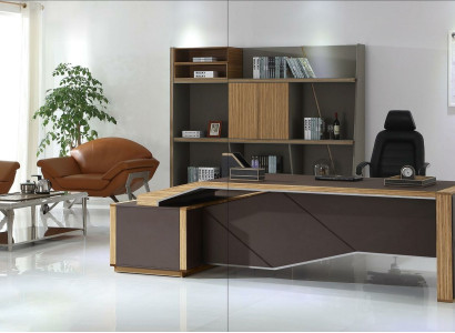 Designer Büro Arbeitzimmer Sessel Tisch Komplett Set Möbel 2tlg. Schreibtisch