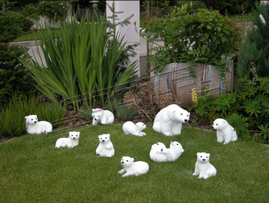 Eisbär Figur 21cm Statue Bär Garten Dekoration Figuren Statuen deko