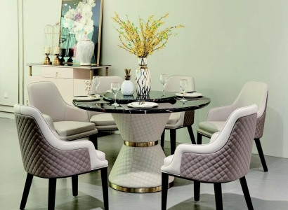 Esszimmer Design Möbel Stuhlgruppe Tisch 4 Lehn Stühle Set Garnitur