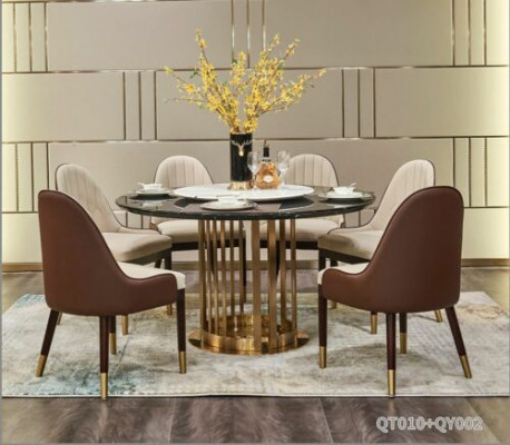 Esszimmer Runde Tische Essgruppe Set Stuhl Gruppe Tisch 6 Design
