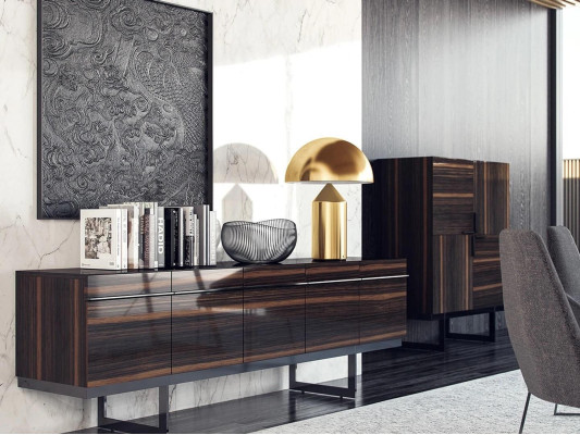 Esszimmer Set 7tlg Luxus Esstisch 4x Stühle Design Kommode Sideboard Neu