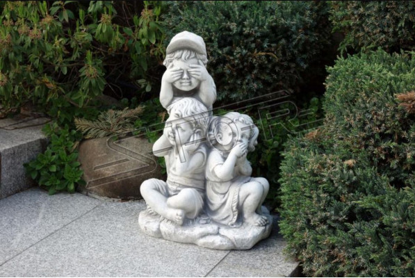 Figur Skulptur Spielende Kinder Garten Skulpturen Figuren Statuen