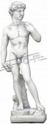 Garten Dekoration 59cm David Terrasse Stein Figuren Figur Deko Skulptur