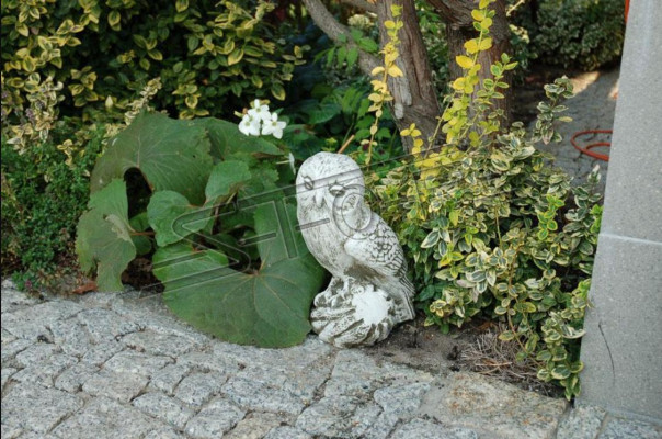 Garten Dekoration Eule Terrasse Stein Figuren Figur Deko Statue