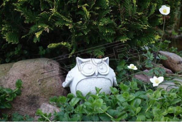 Garten Dekoration Eule Terrasse Stein Figuren Figur Statue Skulptur