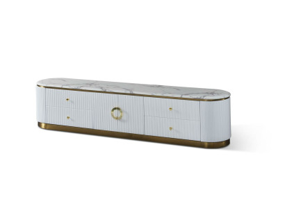 Kommode Designer Anrichte Side Low Board Schrank Wohn Zimmer Regal Deko