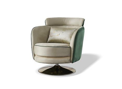 Lehnstuhl Design Sessel Dreh Polster Leder Wohnzimmer Samt Gastro Stuhl