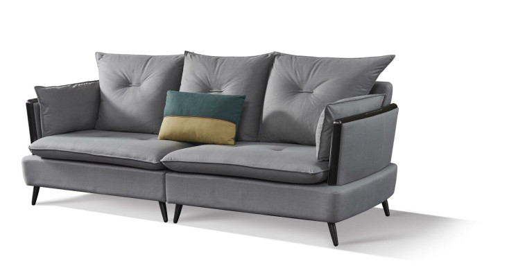 Moderne Sofagarnitur 3+1+1 Sitzer Set Design Sofas Polster Couchen Textil