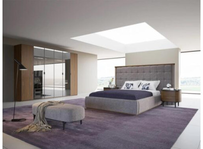 Schlafzimmer Luxus Set 4tlg Bett 2x Nachttische Design Bank Modern Möbel