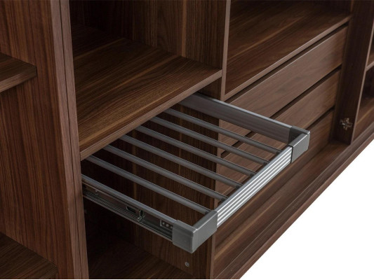 Schlafzimmer Modern Kleiderschrank Holzschrank Design Schrank Glastüren