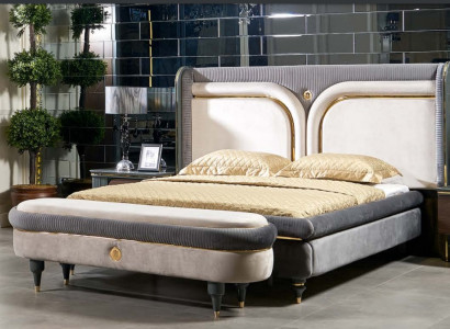 Bett 2x Nachttisch 3tlg. Set Betten Doppelbett Schlafzimmer Hotel Ehe Luxus Neu