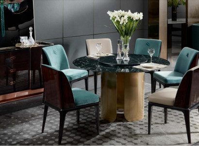 Stuhl Set Esszimmer Hellblau Stuhl 4x Lehnstuhl Modern Design Möbel Luxus Stühle