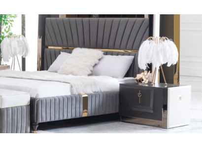 Nachttisch Beistelltisch Tisch Holz Tische Schlafzimmer Möbel Nachttische Grau