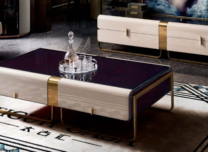 Couchtisch Sofa Beistelltisch Luxus Holz Wohnzimmer Edelstahl Modern