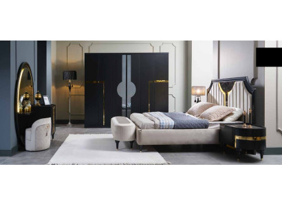 Bett 2x Nachttisch 3tlg. Set Design Luxus Komplettes Sets Schlafzimmer Komplett