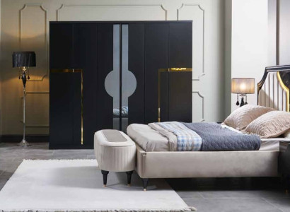 Bett 2x Nachttisch 3tlg. Set Design Luxus Komplettes Sets Schlafzimmer Komplett