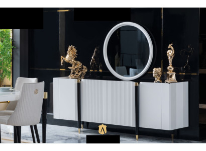 Kommode Spiegel Kommoden Konsole Möbel Italienischer Stil Garnitur Set 2tlg