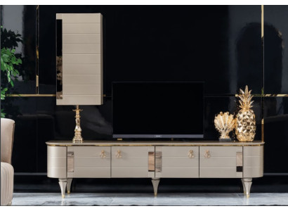 Sideboard Schrank Wand Moderne tv Holz Garnitur Set Möbel Wohnwand Vitrine rtv