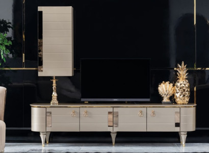 Sideboard Schrank Wand Moderne tv Holz Garnitur Set Möbel Wohnwand Vitrine rtv