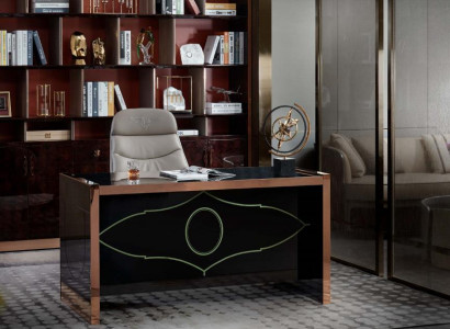 Bürotisch Holz Braun Tisch Arbeitszimmer Tische Büro Modern Design Möbel Luxus