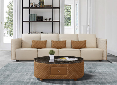 Sofa Couch 310cm Polster Sofas 5 Sitzer Textil Wohnzimmer big xxl Couchen